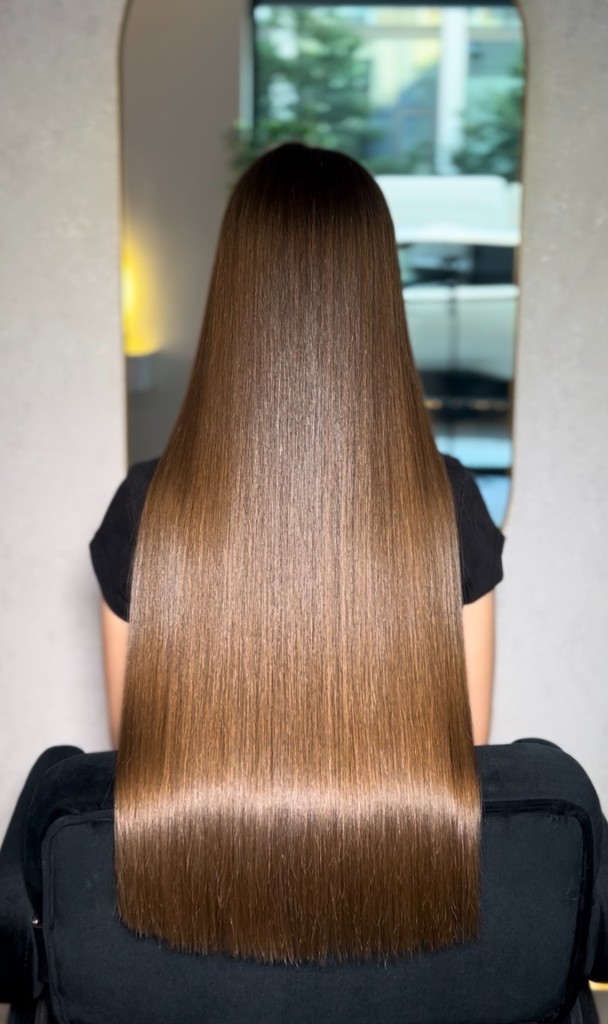 Brazilian keratin hair treatment before and after style, Veronika Prague